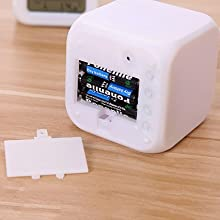 BNIB-‎vinmax Digital Alarm Thermometer Night Glowing Cube 7 Colors Clock LED Change LCD for Bedroom Child,-$8