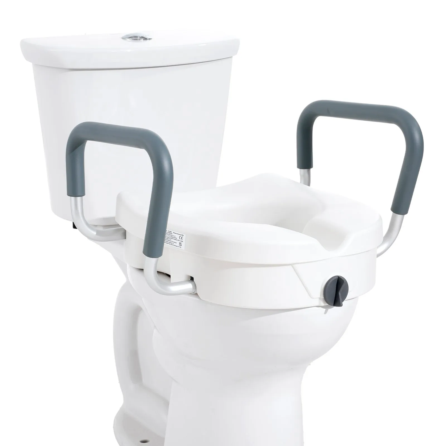 VEVOR Raised Toilet Seat, 5" Height Raised, 350 lbs Weight Capacity, for Round and Elongated Toilet,-$40