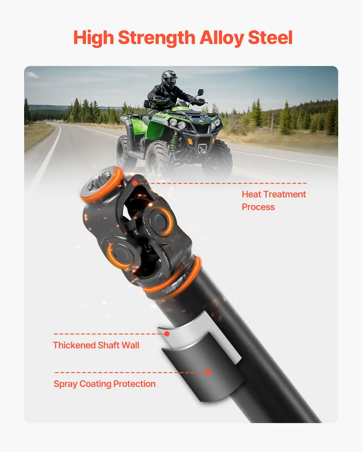 VEVOR Front Drive Shaft Assembly Compatible with 2014-2016 Polaris Ranger XP 900,-$150