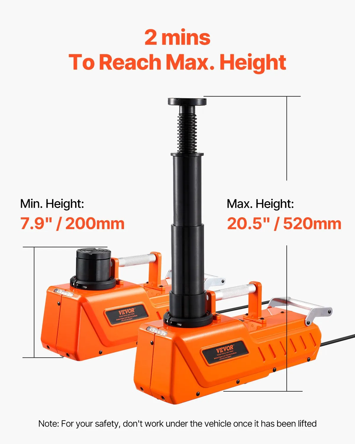VEVOR Electric Car Jack, 15 Tons /33000 lbs, Adjustable Hydraulic Jack Lift with High Load Capacity,-$140