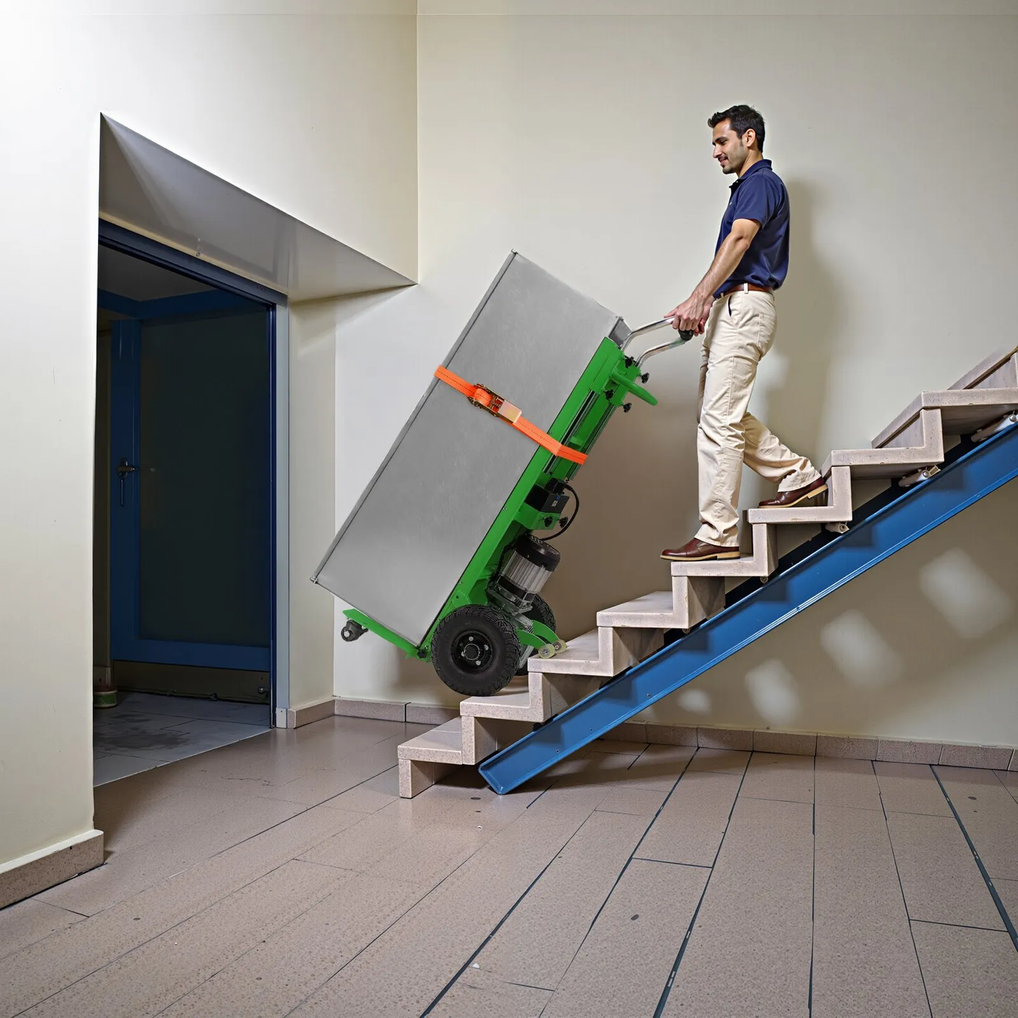 VEVOR Electric Stair Climbing Hand Truck, 400 kg Load Capacity, Equipped with 400 cm Pull Rope,-$950