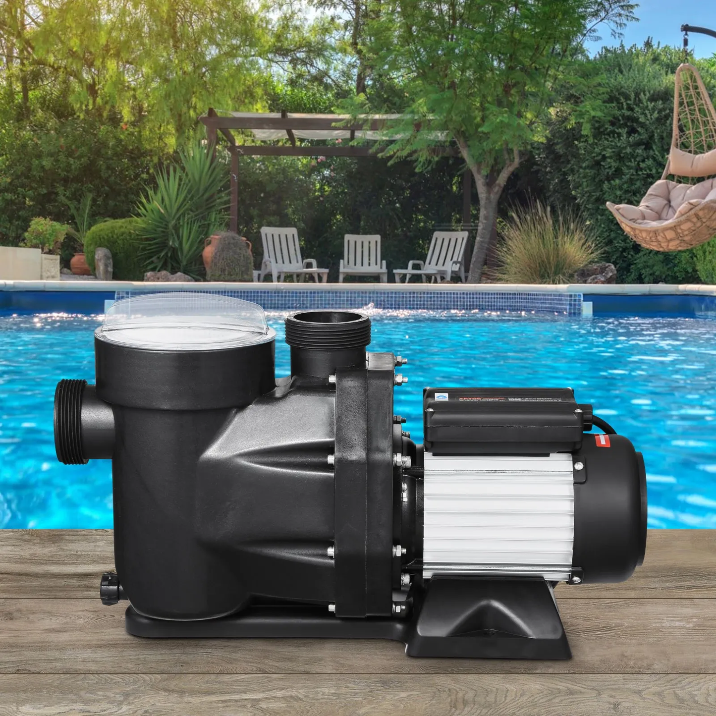 VEVOR Above Ground Pool Pump, 2 HP, 135 GPM Max Flow Single Speed Swimming Pool Pump,-$140