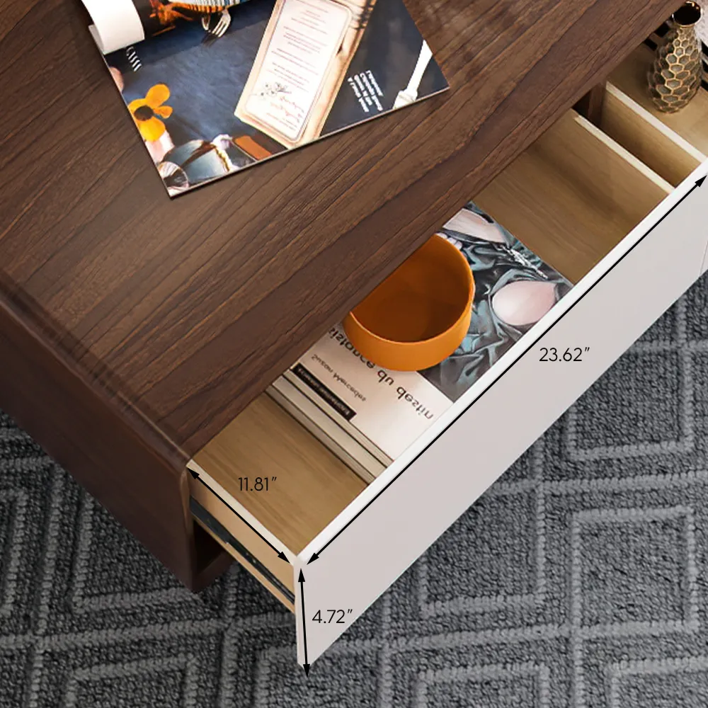 Brand New 51" Rectangular Wood Coffee Table with Storage – Stylish & Ready-to-Use,-$800