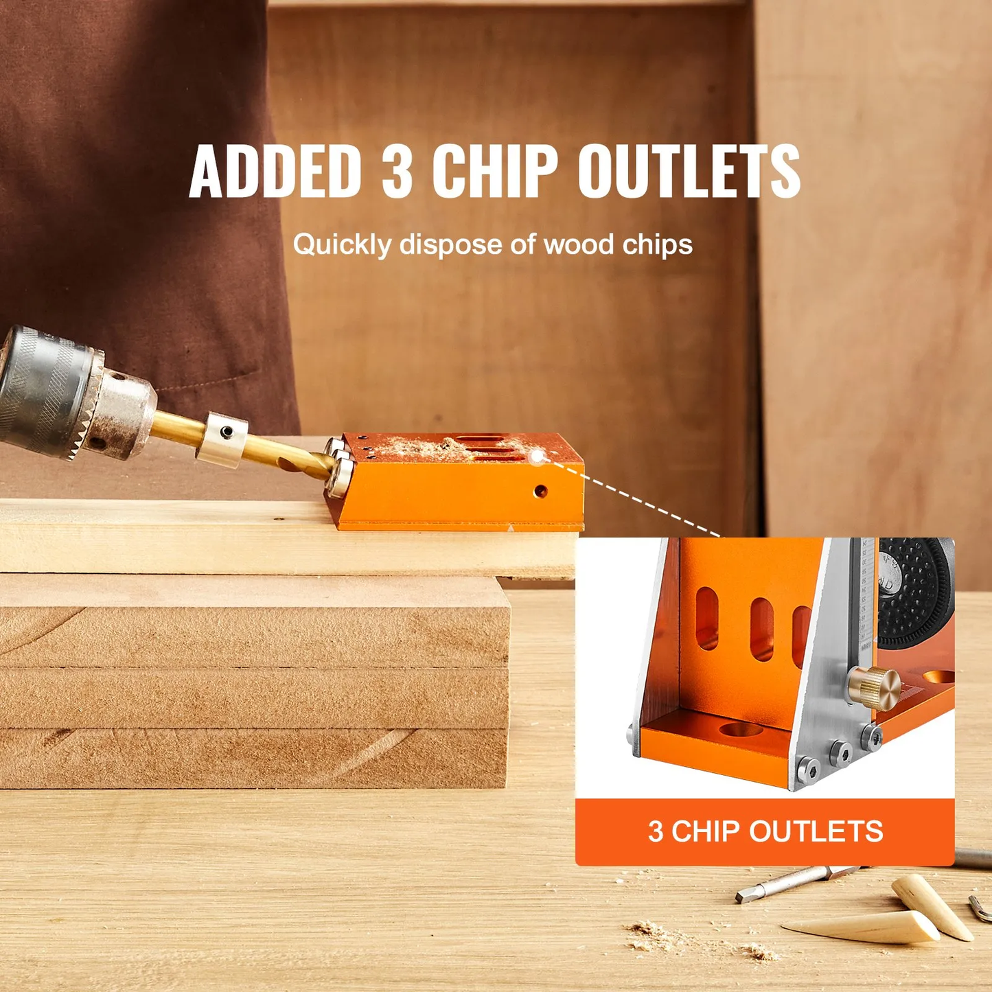 VEVOR Pocket Hole Jig Kit, 30 Pcs Adjustable and Easy to Use Pocket Hole Jig System with Step Drills,-$ 35