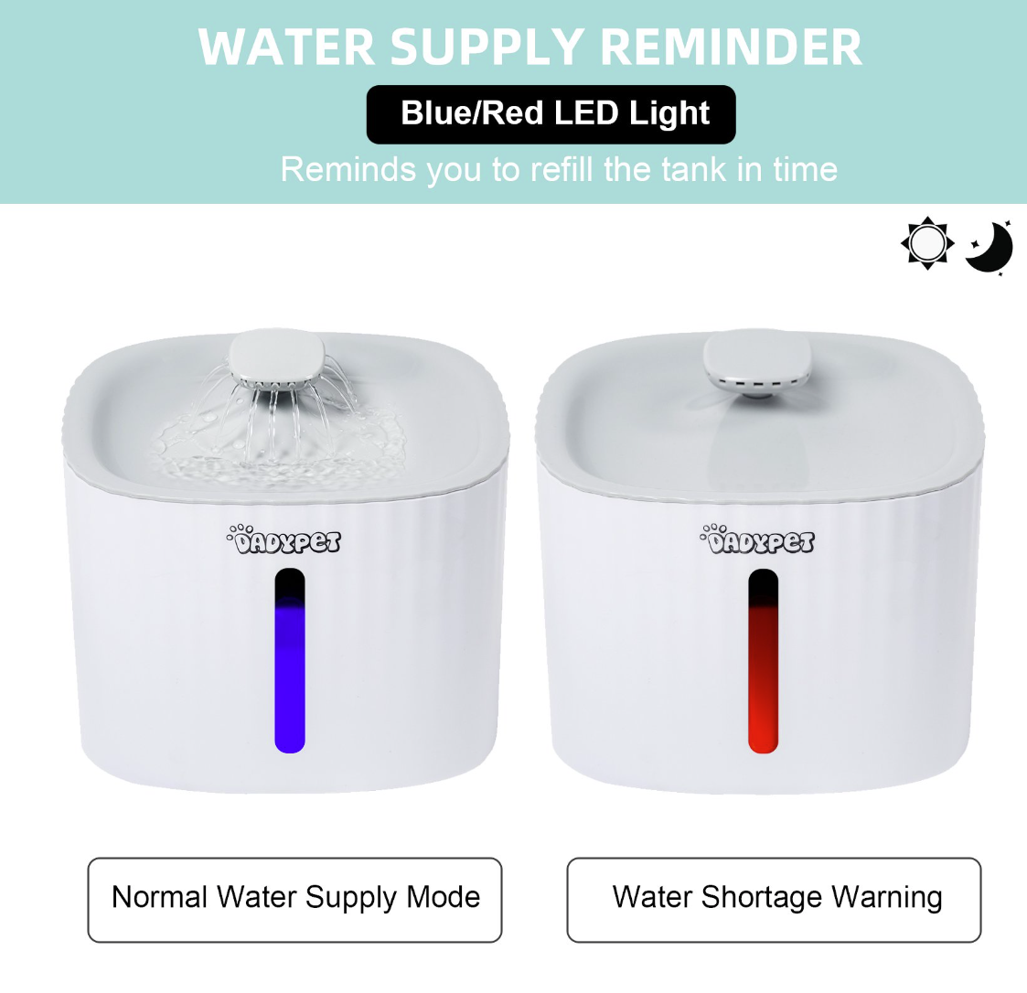 Brand New Pet Water Fountain, Automatic Water Dispenser Ultra Quiet Pump/White