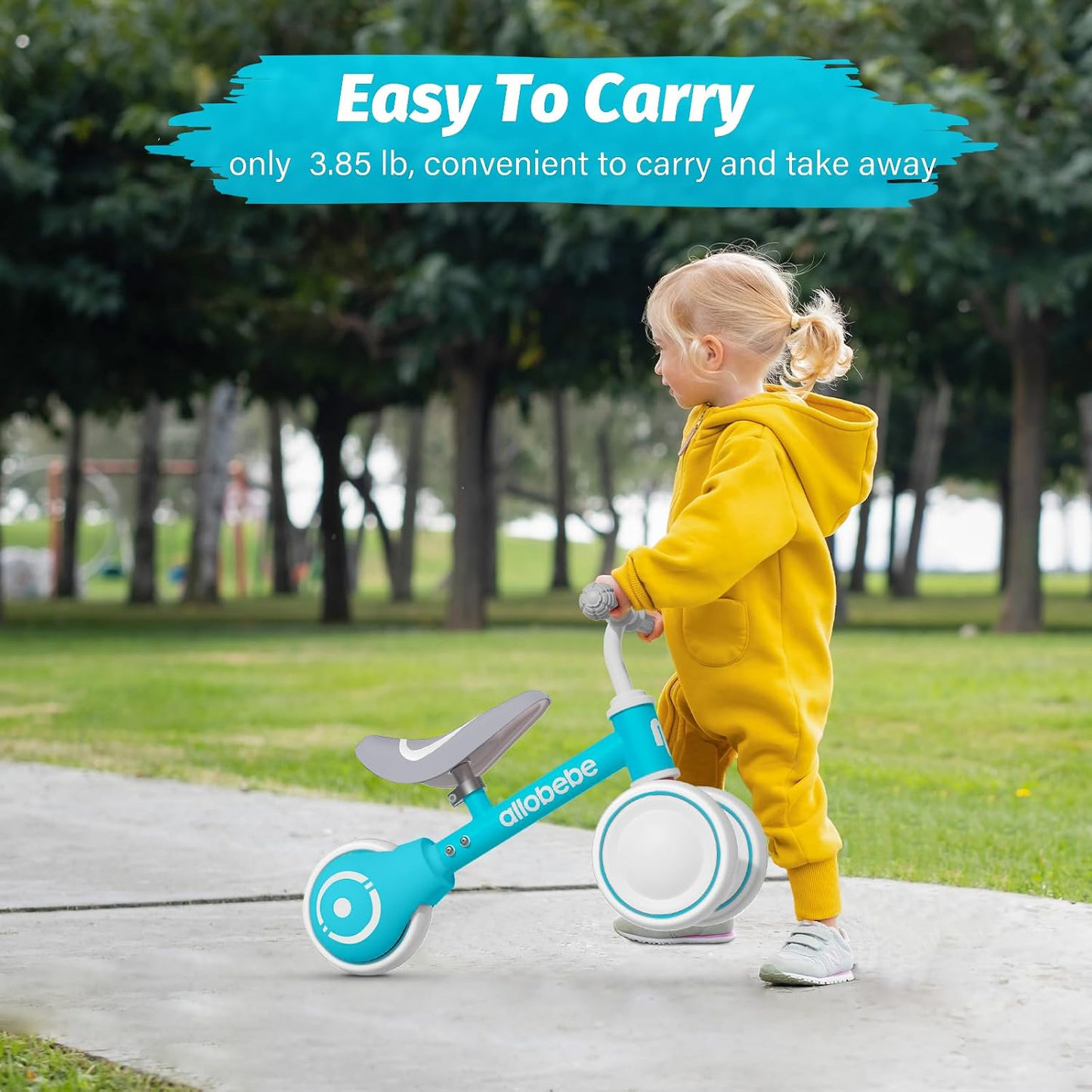 BNIB-Toddler Balance Bike, Ride-On Bike for Ages 12–36 Months, Adjustable Seat, Silent Soft 3-Wheel Design,-$35