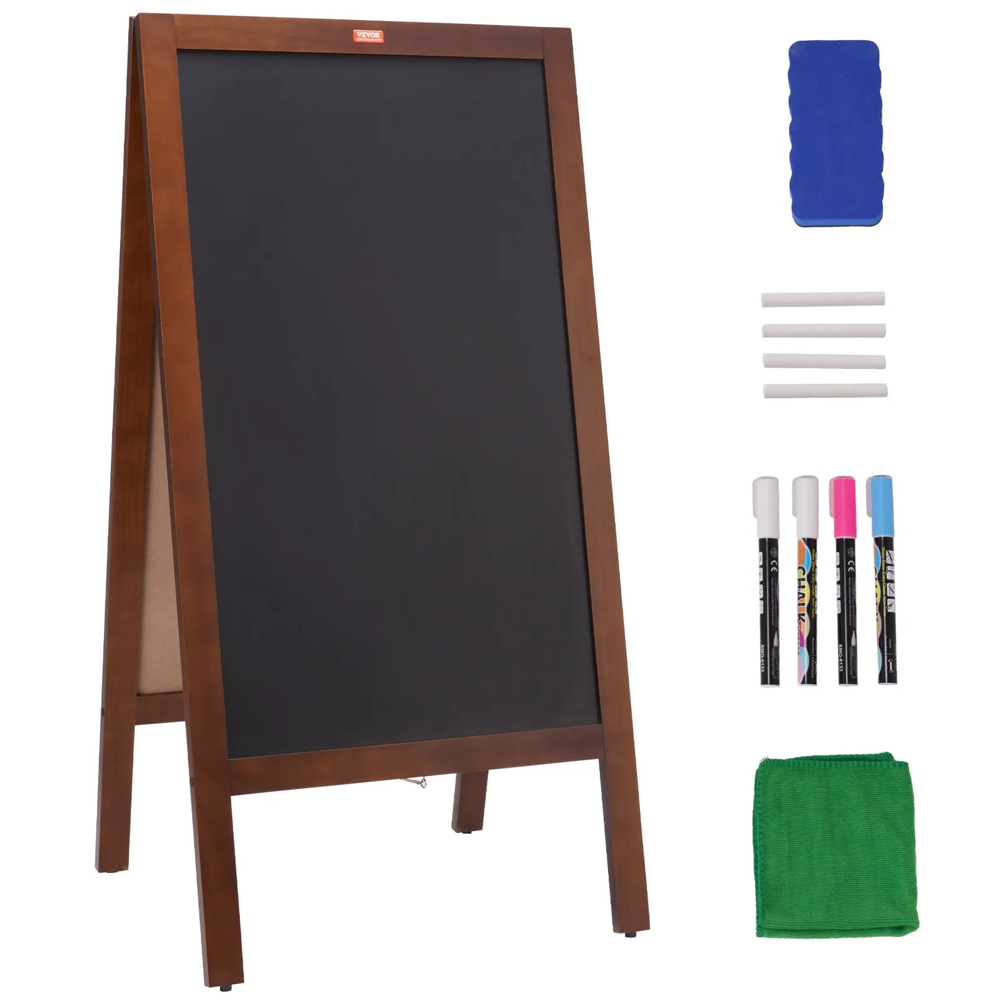 VEOVR A Frame Chalkboard Sign, 20"x40" Double-Sided Sidewalk Signs,Wooden Chalk Board,-$45