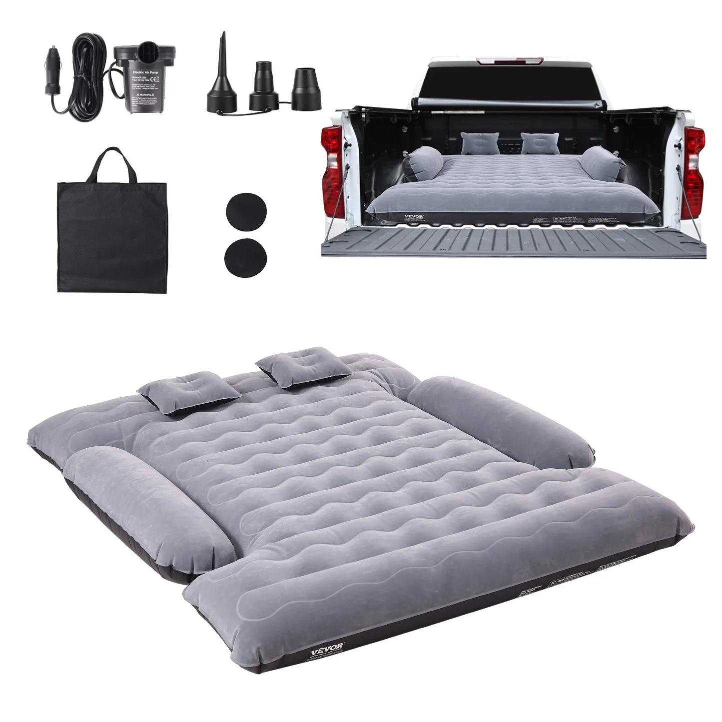 VEVOR Truck Bed Air Mattress, for 6-6.5 ft Full Size Truck Beds, Inflatable Air Mattress Camping Bed,-$80