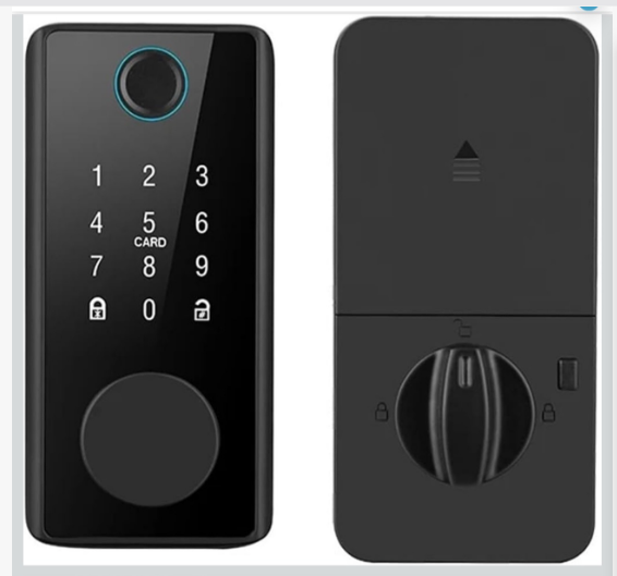 BNIB-Tuya Smart Key Fingerprint Lock, Keyless Entry, Aluminium Alloy Password Card,-$70