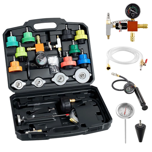 VEVOR Coolant Pressure Tester Kit, 28Pcs Radiator Vacuum Refill Kit with 4 Adapters, Universal Fit,-$45