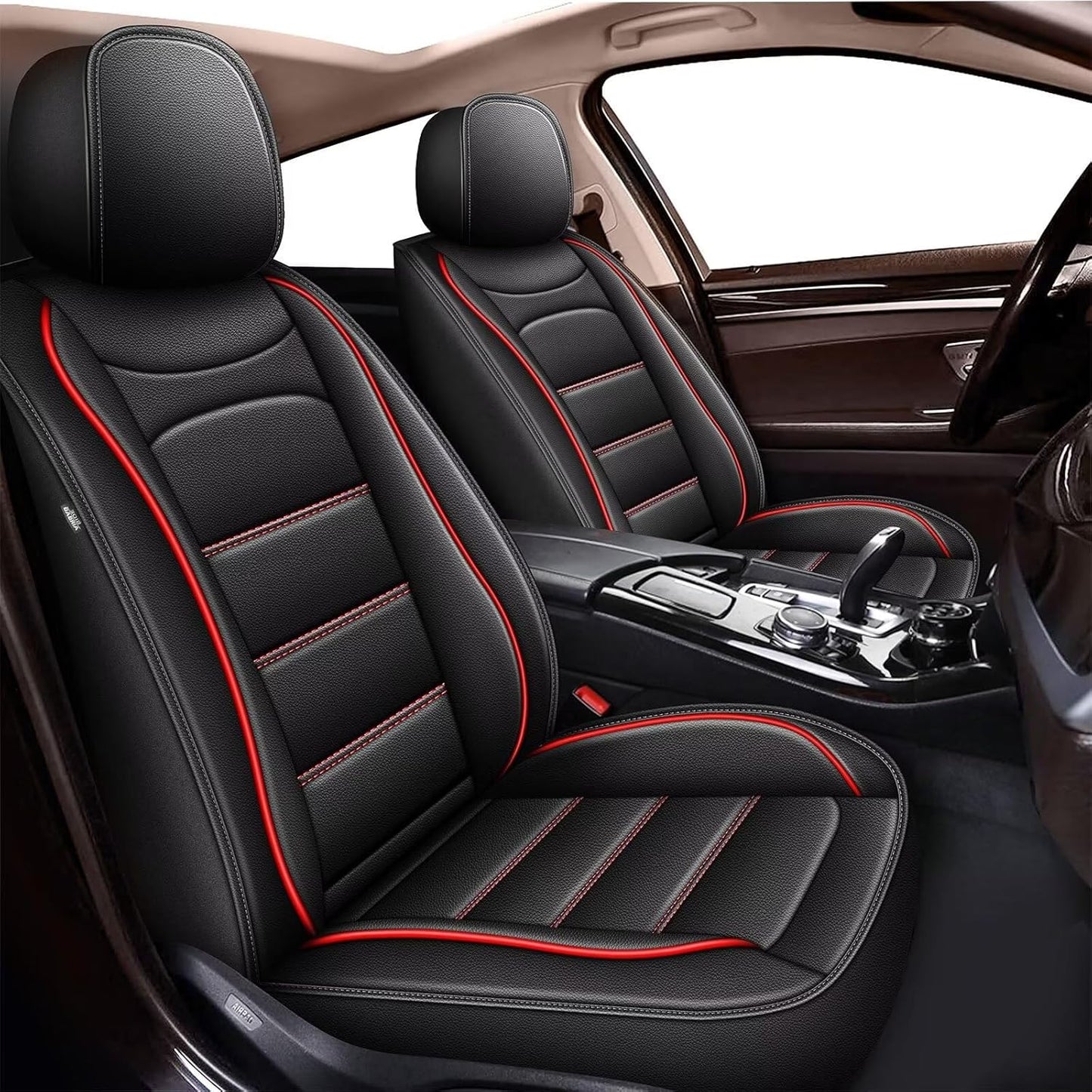 BNIB-Seat Covers for Volkswagen Taos 2022 2023 2024: 2 Front Seat Cover Leather Car Seat- Redline,-$80