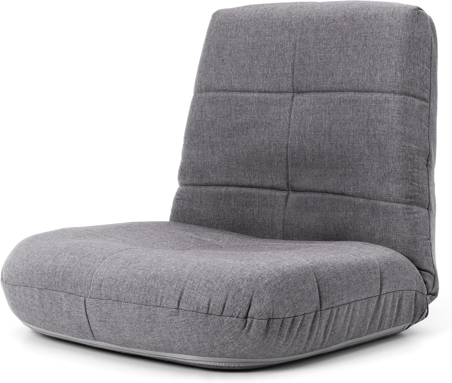 BINB-Products Easy Lounge, Adjustable Padded Floor Chair with Back Support, (Gray)