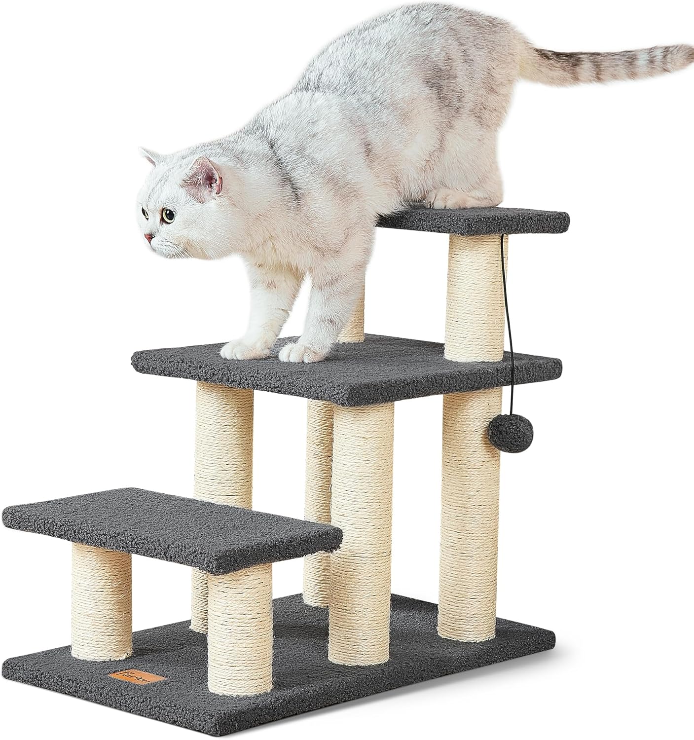 BNIB-Dog Stairs & Cat Scratching Post Pet Steps for High Beds Couch, High-Strength Boards 3 Steps,-$45