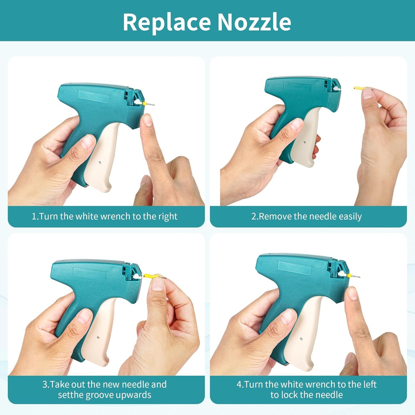 BNIB-Stitch Gun,Micro Stitch Gun for Clothes,Mending Quilting Stitch Tag Gun with2 Needle, (Green),