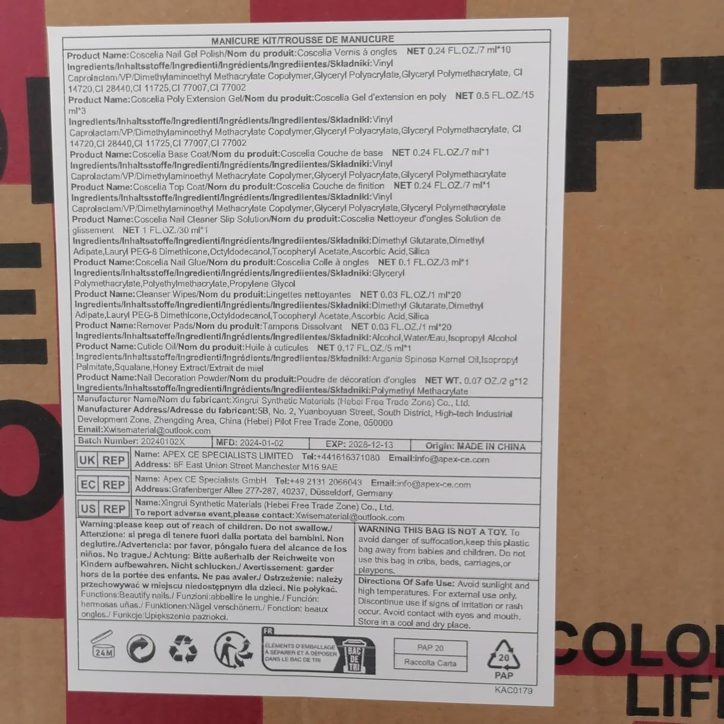 BNIB-All-in-One Gel Nail Polish Kit: includes UV light, nail drill, 10 gel polishes, 3 poly nail gels,-$30