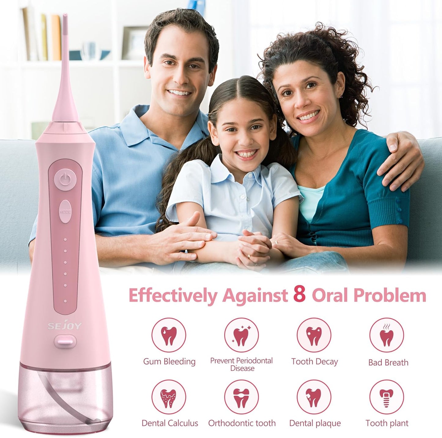 BNIB-Sejoy Water Dental Flossers for Teeth Cleaning, Electric Oral Irrigator for Teeth Rechargeable Cordless,-$20