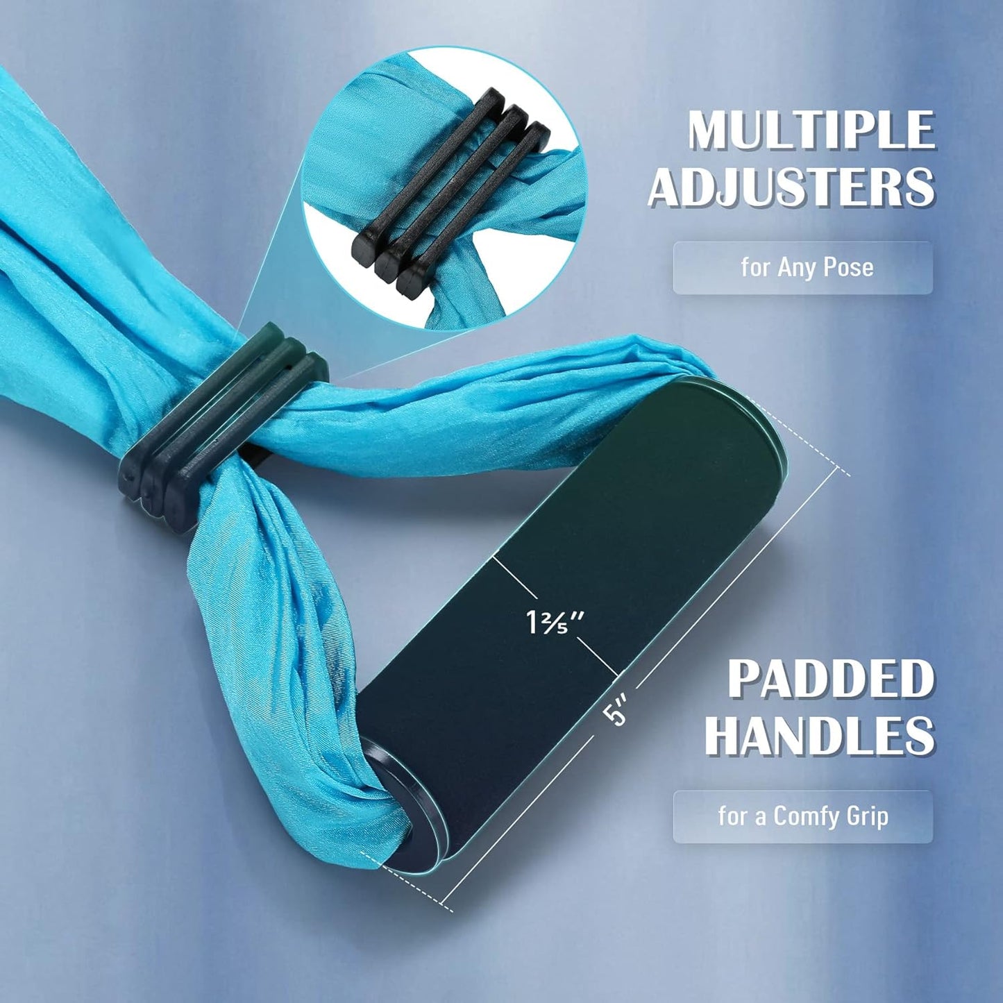 BNIB-Aerial Yoga Swing Sling Strong Yoga Hammock Kit Set with Ceiling Mounts & Daisy Chains (Blue Kit),-$50