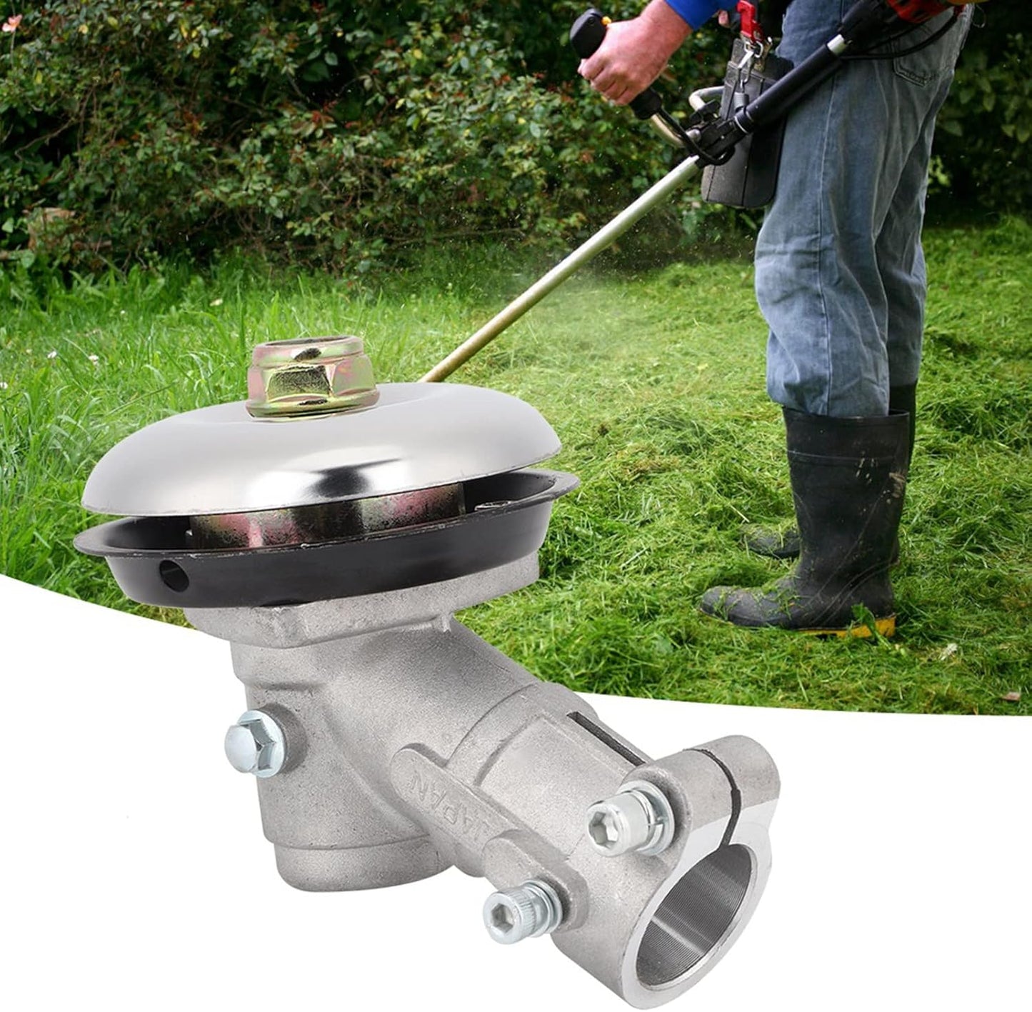 BNIB-Lawn Mower Gear Head, Universal 9pin Spline Brush Head Cutter Strimmer Grass Trimmer, 26mm, -$10