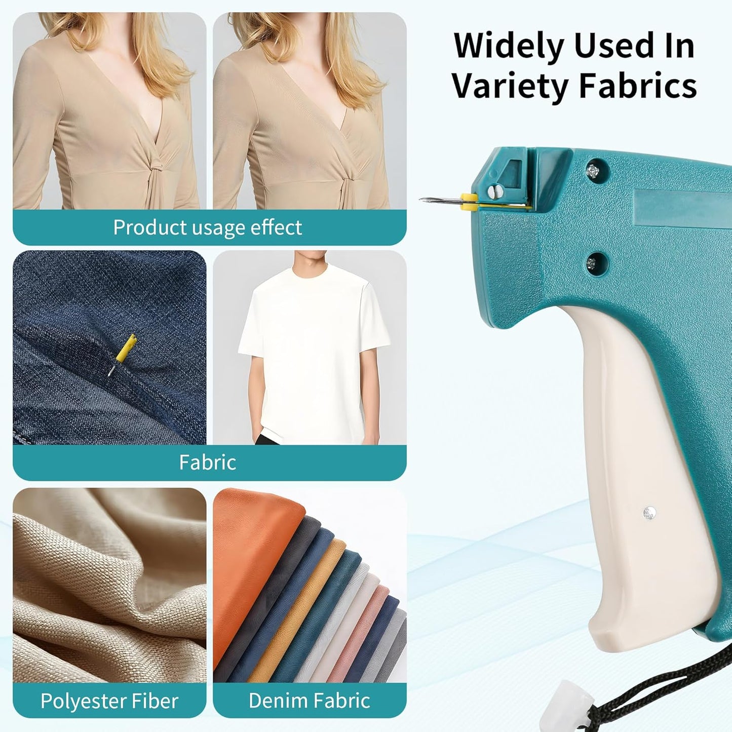 BNIB-Stitch Gun,Micro Stitch Gun for Clothes,Mending Quilting Stitch Tag Gun with2 Needle, (Green),