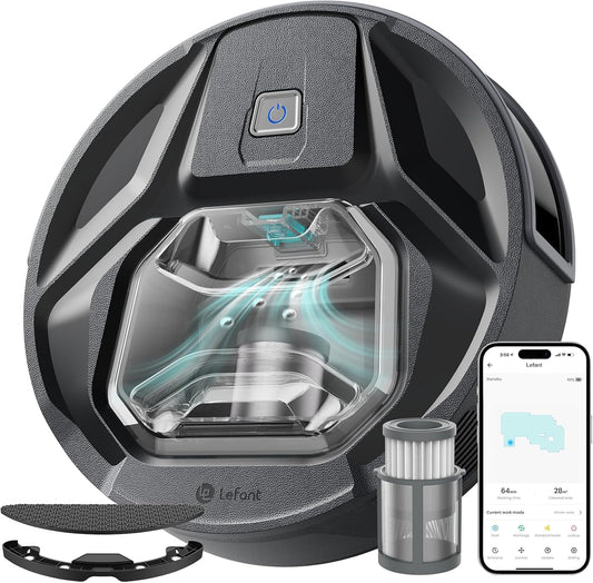 BNIB-Lefant M320 Robot Vacuum and Mop Combo, 6000Pa Strong Suction Robotic Vacuum Cleaner,-$120