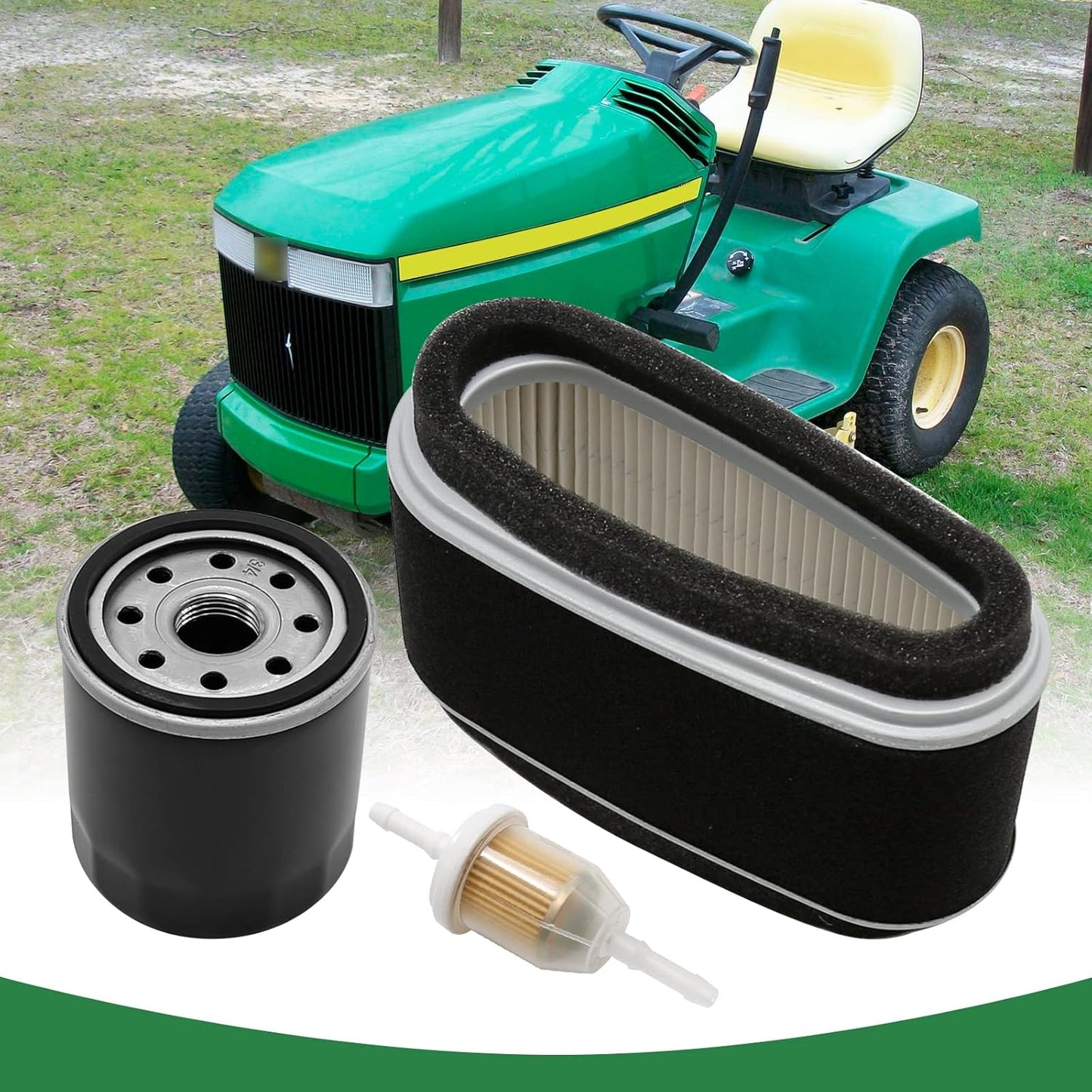 BNIB-Air Filter 11013-2141 49065-2071 for Kawasaki FC400V FC420V & John Deere LX172 LX176 Lawn Mower,-$15