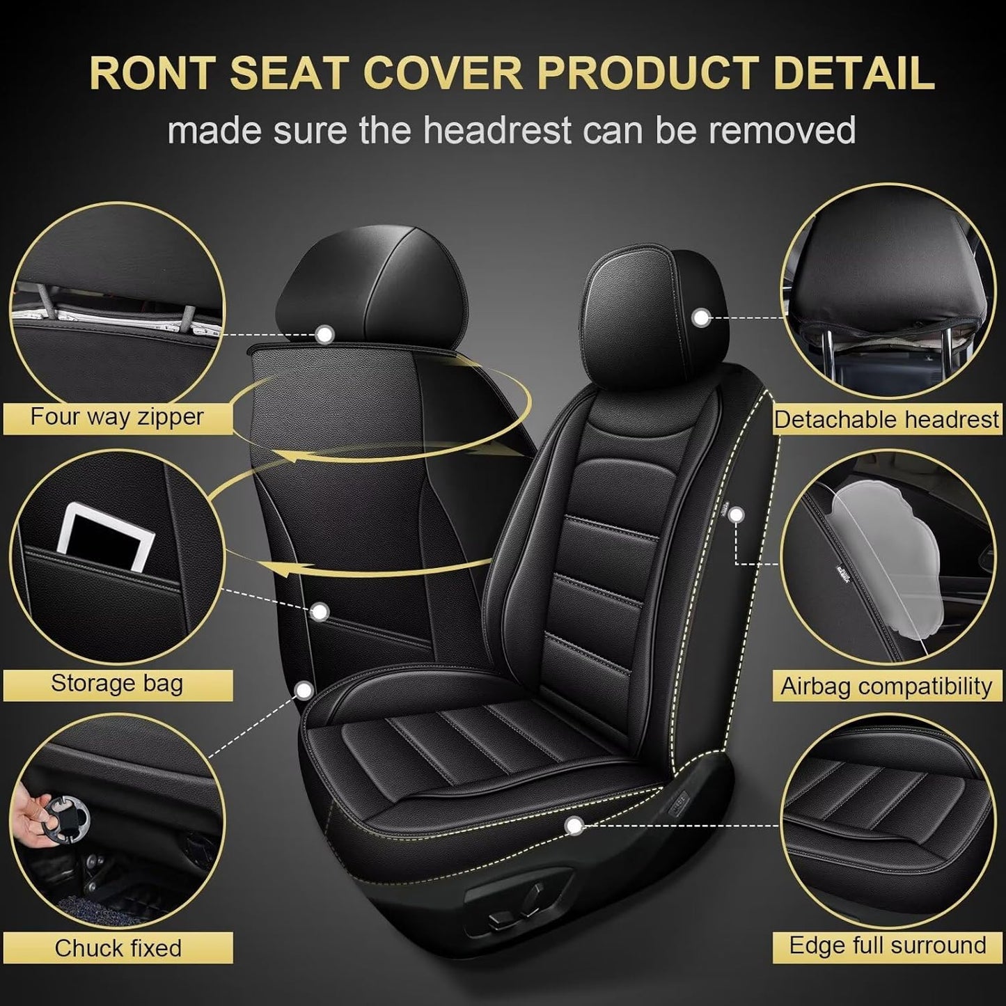 BNIB-Car Seat Covers Fit for Subaru Outback 2010-2026: Luxury Leather Front Seat Covers, (2PCS Front,),-$80