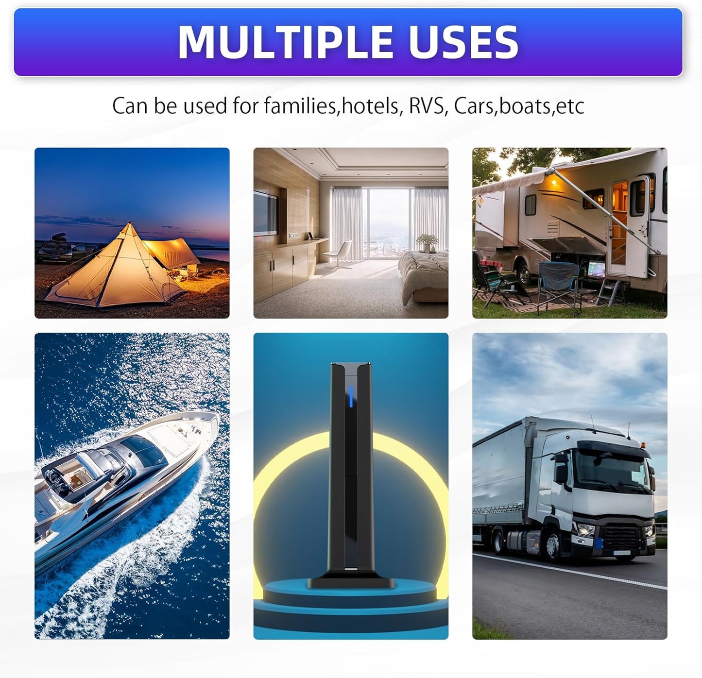 BNIB-Digital TV Antenna for Smart TV Indoor，2025 TV Antenna with Strong Magnetic Base, 360°&Long Range