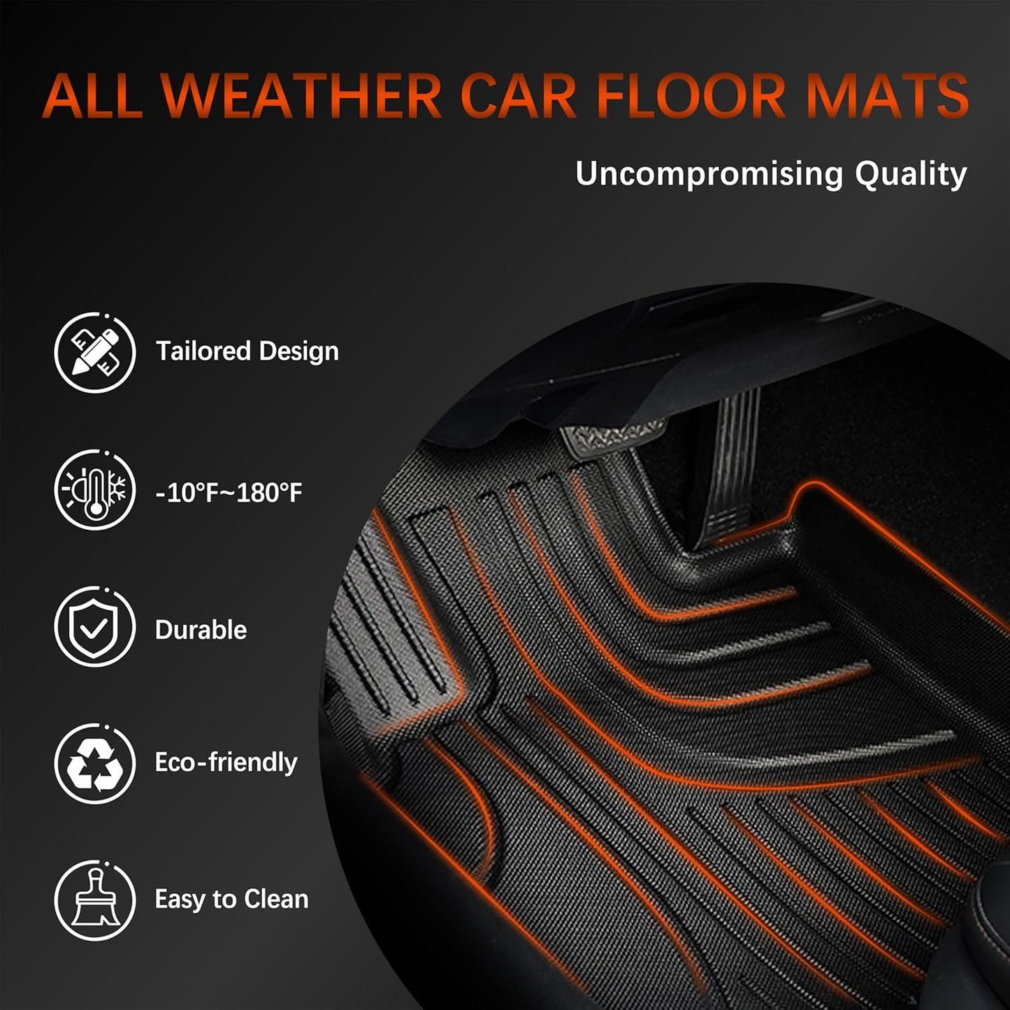 BNIB-Floor Mats and Cargo Liner Fit for Honda CR-V 2023-2025 (Include Hybrid Models) Full Set Black,-$35