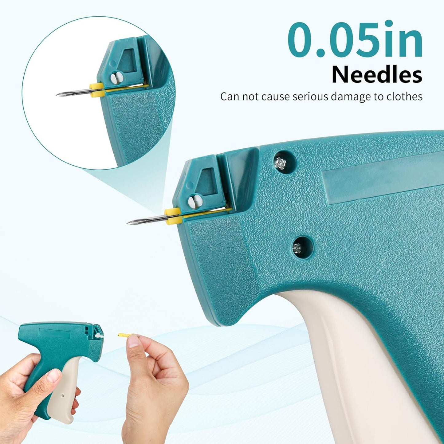 BNIB-Stitch Gun,Micro Stitch Gun for Clothes,Mending Quilting Stitch Tag Gun with2 Needle, (Green),