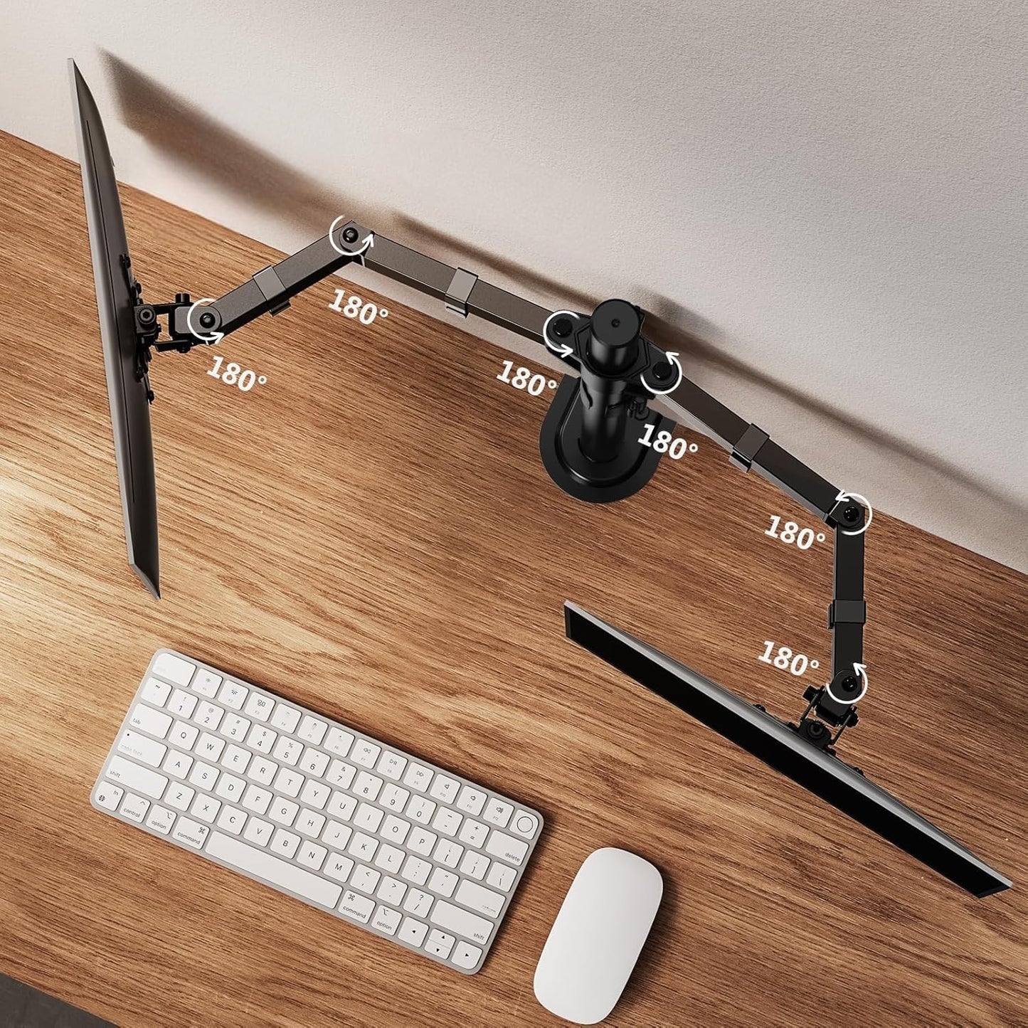 BNIB-ErGear Dual Monitor Desk Mount, Adjustable for 2 Computer Screens up to 32 inch,  Holds up to 17.6 lbs