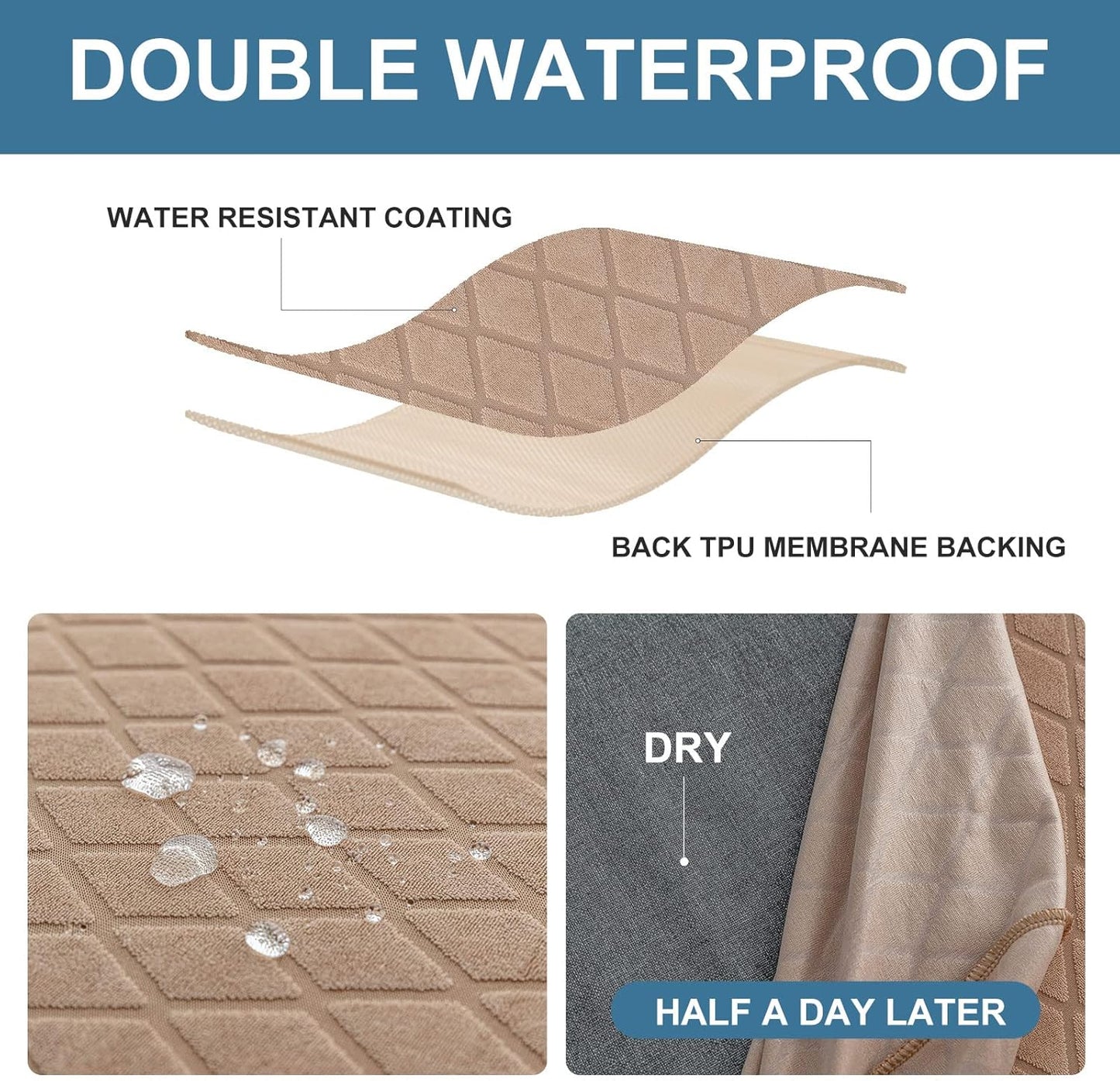 BNIB-Waterproof Chair Covers for Dining Room 6 Pack, Dining Chair Cover Removable Chair Slipcover,-$25