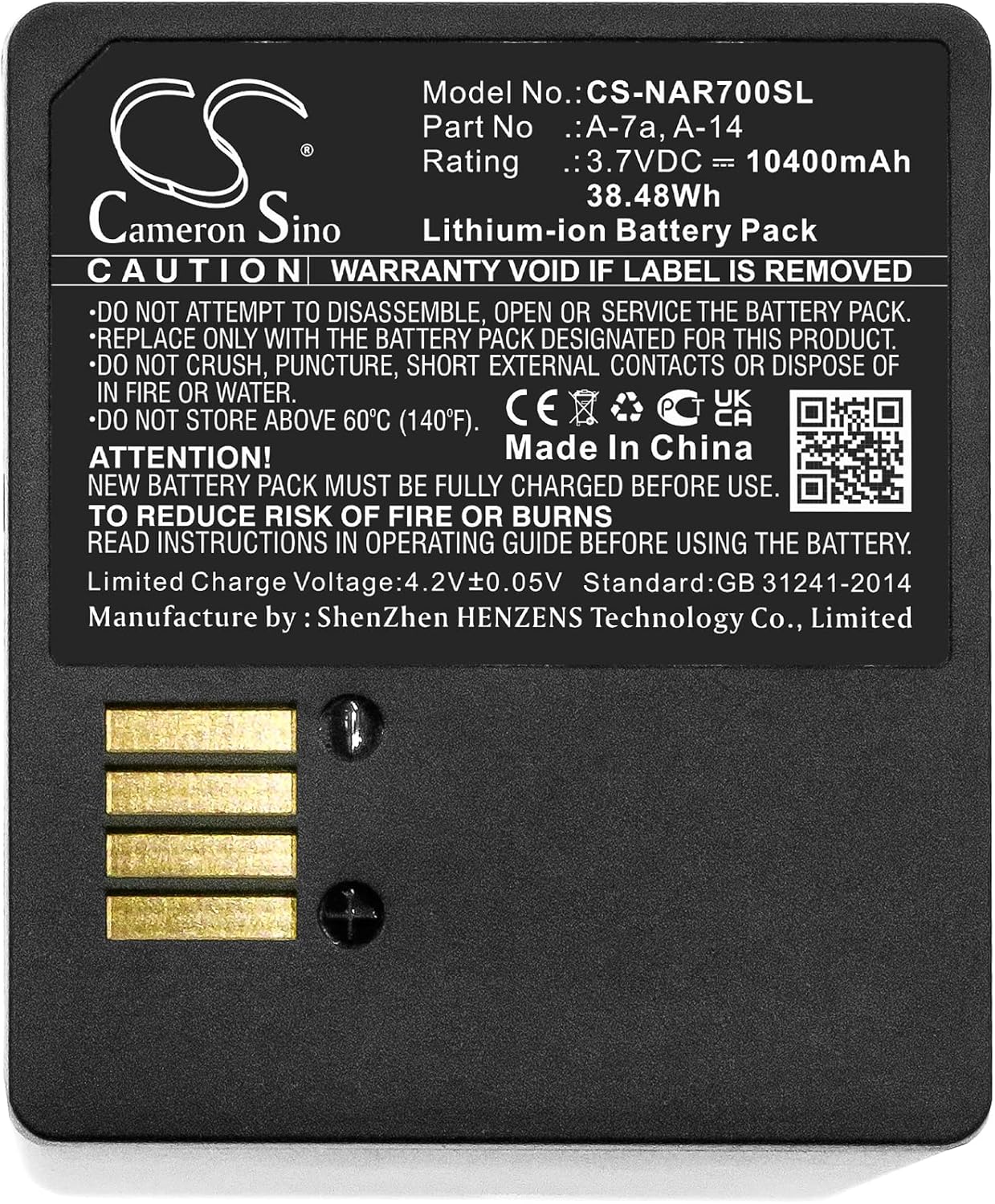 BNIB-10400mAh Li-ion Replacement Battery for Home Security Camera Arlo Pro 4XL, FB1001, Go 2,-$20
