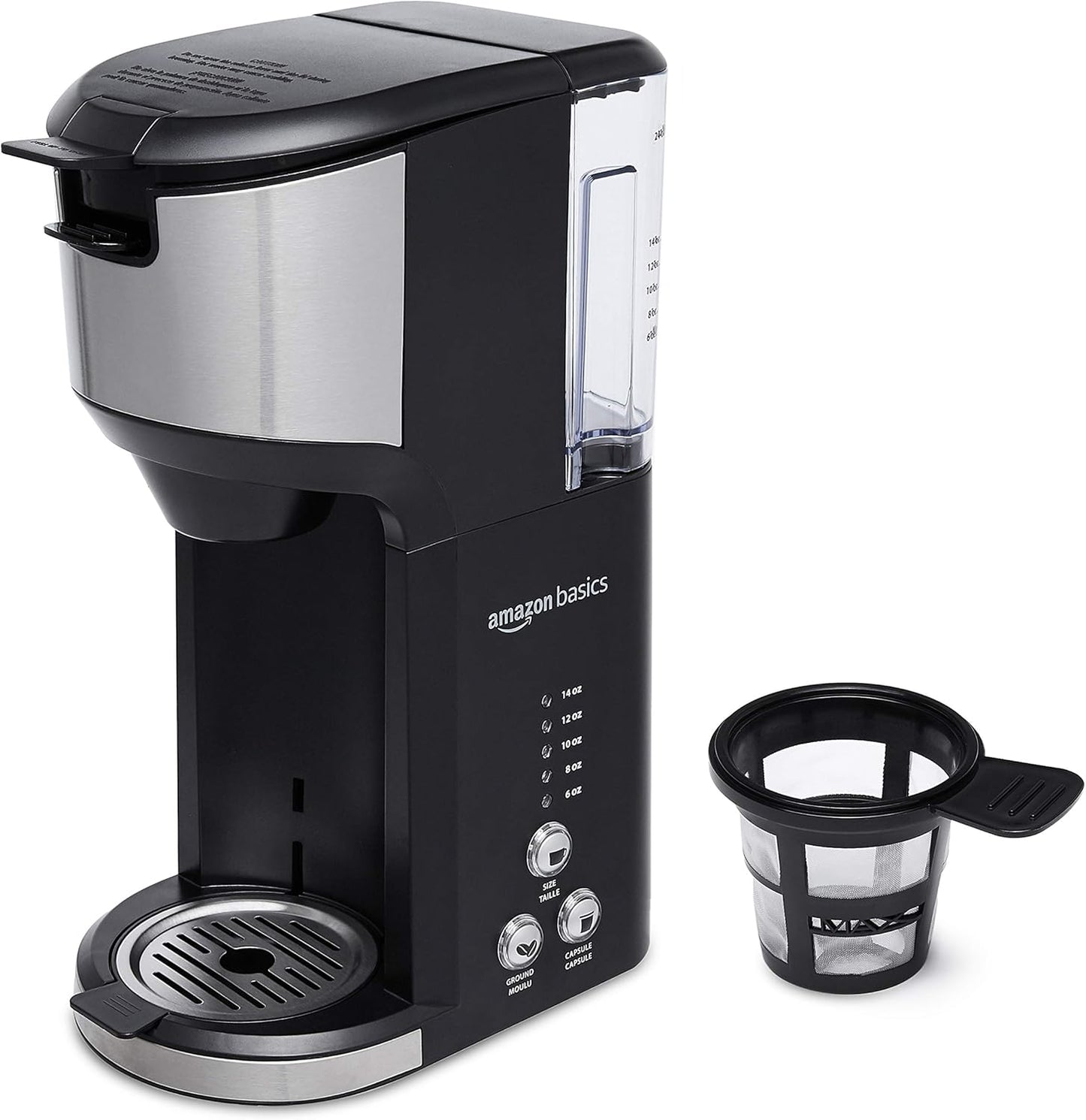 Open box 95% like New Amazon Basics Drip Coffee Maker with Dual Brewing Mode, Auto Shut-off,-$40
