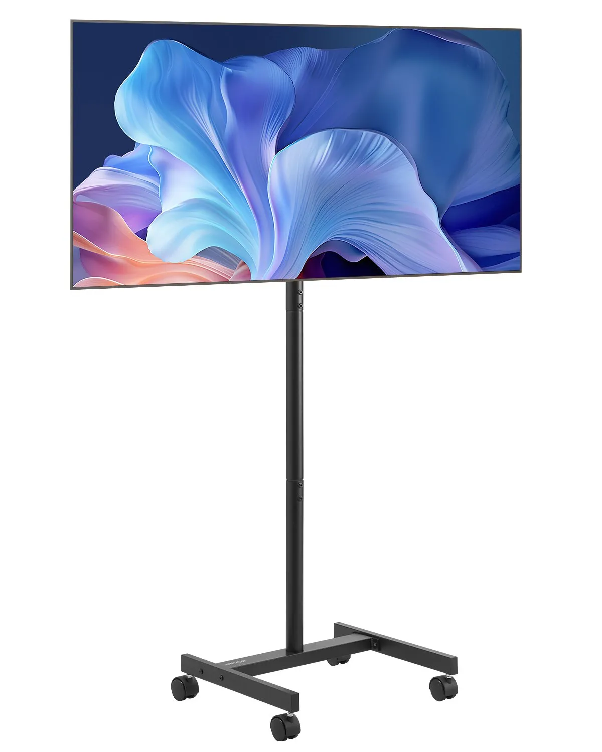 VEVOR Rolling TV Stand, Mobile TV Cart for 17-55 Inch Screens, Portrait to Landscape,-$35