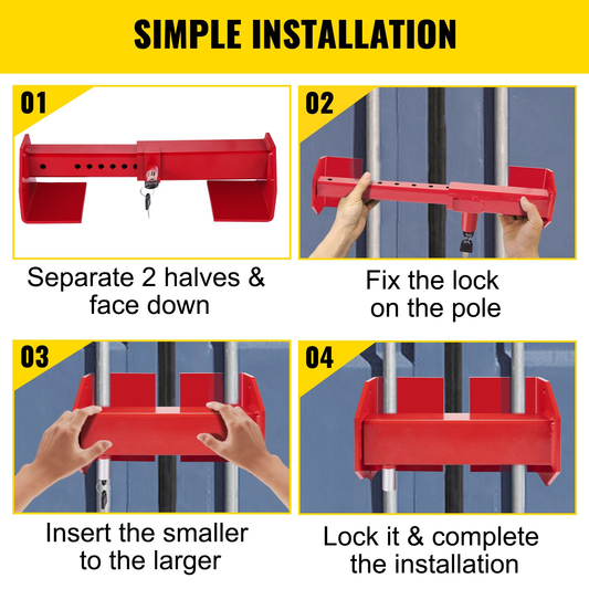 VEVOR Cargo Container Lock 9.84"-17.32" Locking Distance Semi Truck Door Locks with 2 Keys ,-$40