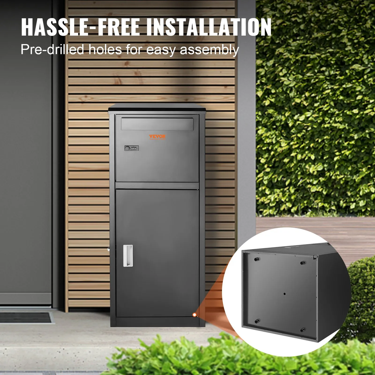 VEVOR Package Delivery Boxes for Outside 16.2"x15.8"x44", Galvanized Steel Delivery Box W/Coded Lock,-$180