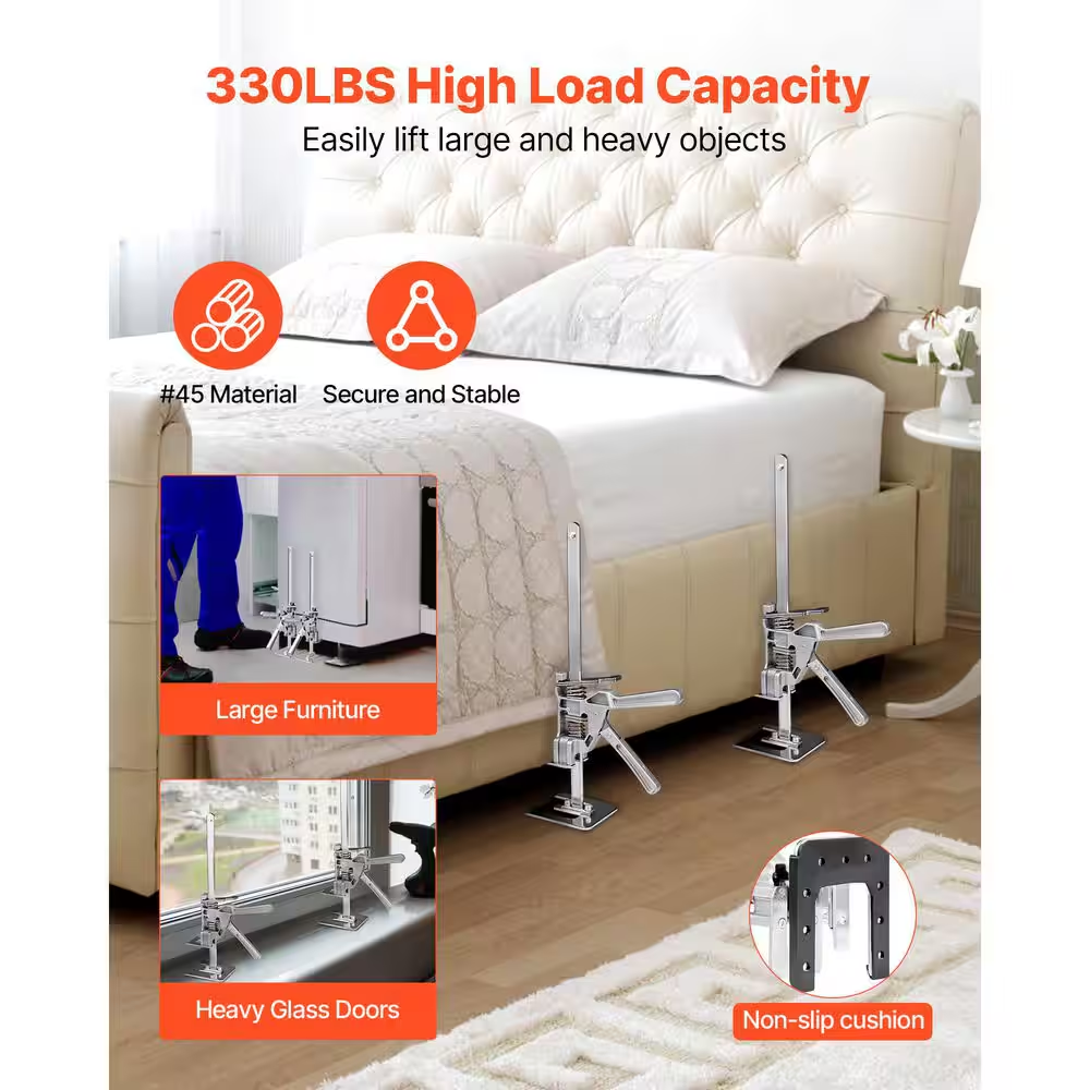 VEVOR Labor Saving Arm Jack, 2-Pieces 330 lbs. Bearing Capacity, Lifting up to 7.1 in. Metal Hand Lifting,-$35