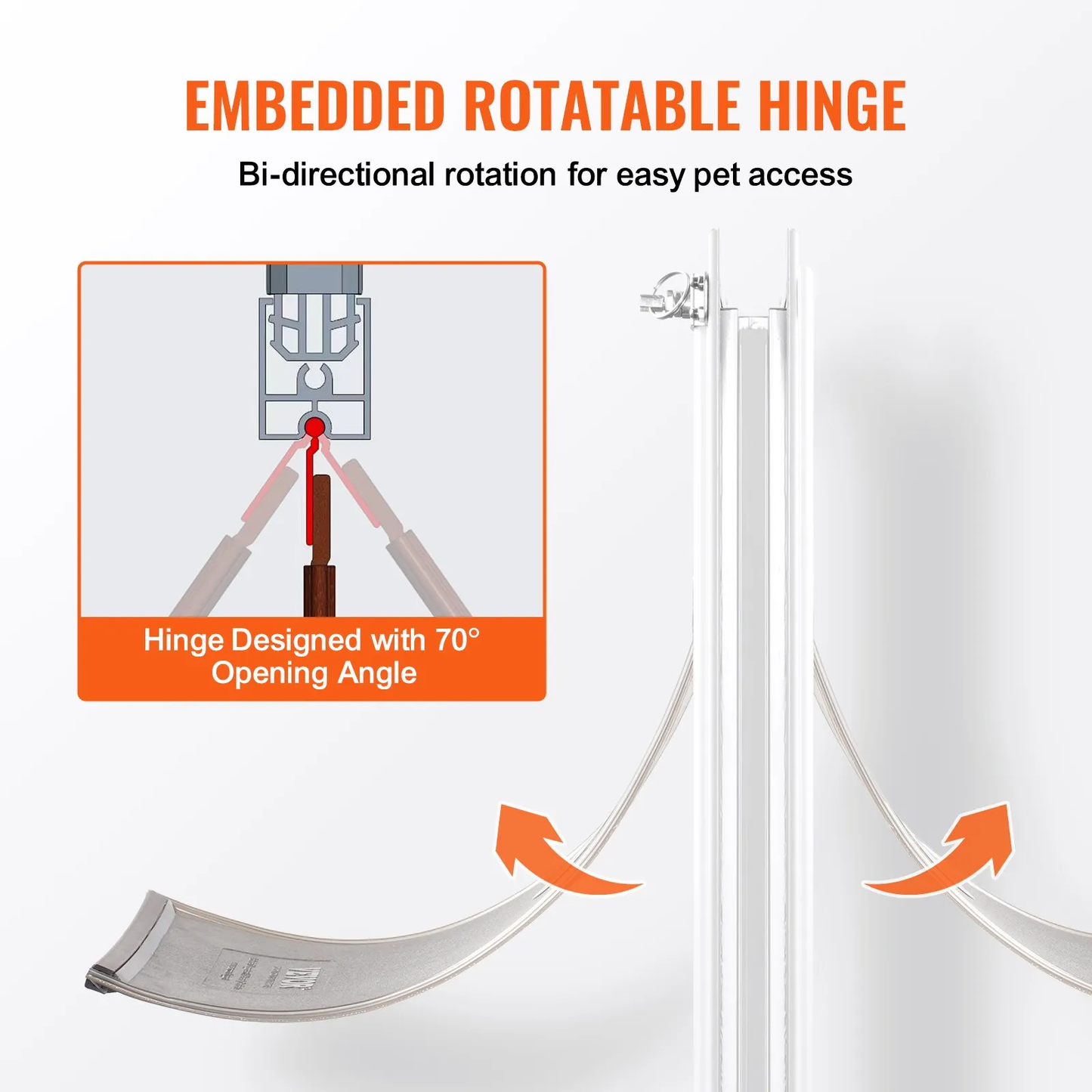 VEVOR Pet Door for Door with Lock and Magnetic Flap System Aluminum Frame Large,-$50
