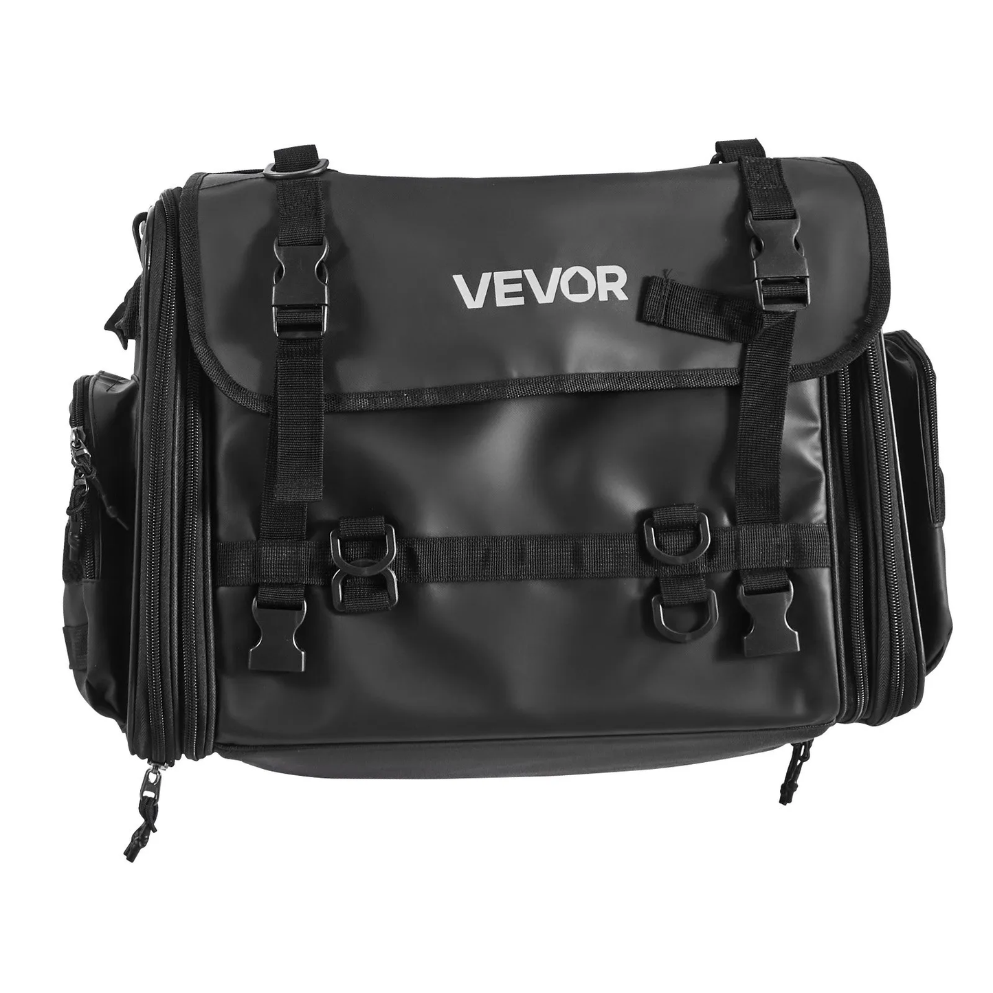 VEVOR Motorcycle Tail Bag, 40-60 L Expandable Motorcycle Rear Seat Bag w/ Waterproof Cover,-$55