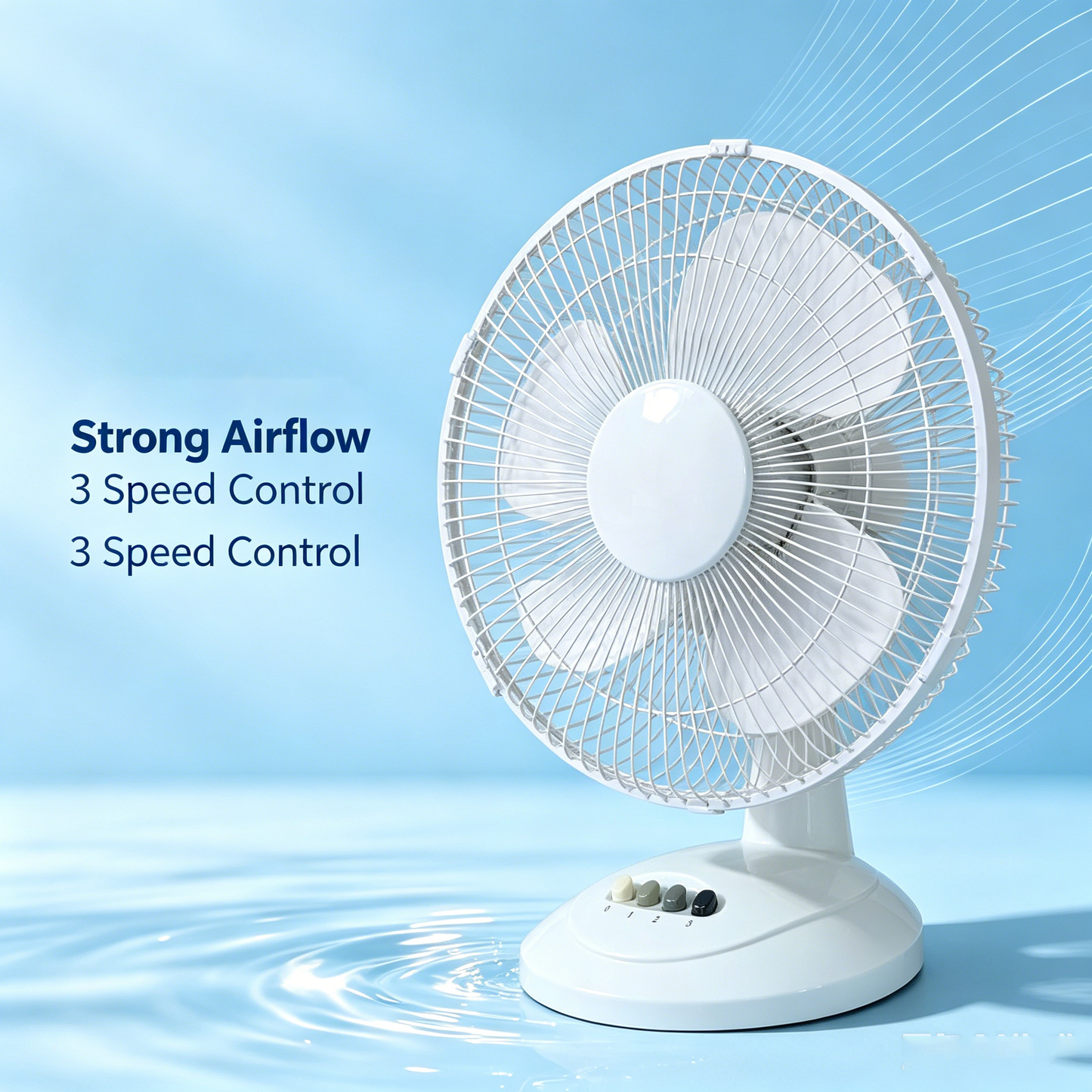 Brand New Assemble Oscillating Table Fan Quiet 3-Speed 12-Inch Adjustable Tilt Fan,-$10