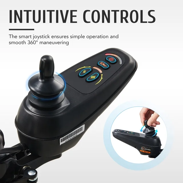 Brand New Assemble Brushless Folding Electric Wheelchair 300W Power Wheelchair, 12.4mi Range,-$1000