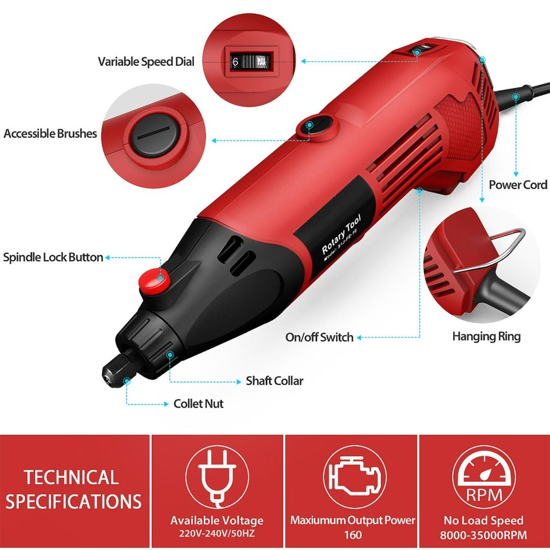Brand New METERK Rotary Tool Model:S1J-FE-10, (Max output power:170W) -$35