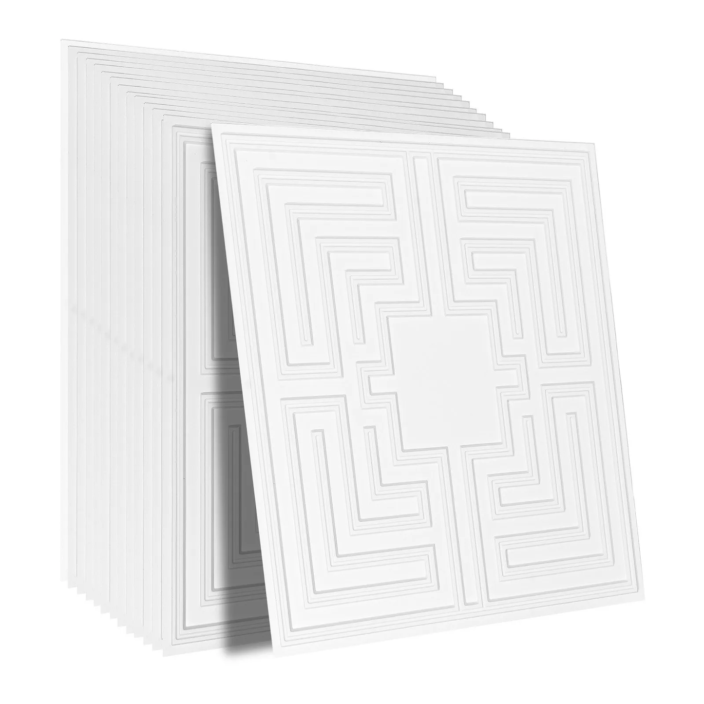 VEVOR Ceiling Tiles, 12-Pack 24 x 24 in, Drop Ceiling Tiles Premium PVC Sheet, Easy Installation/ Cutting,-$45
