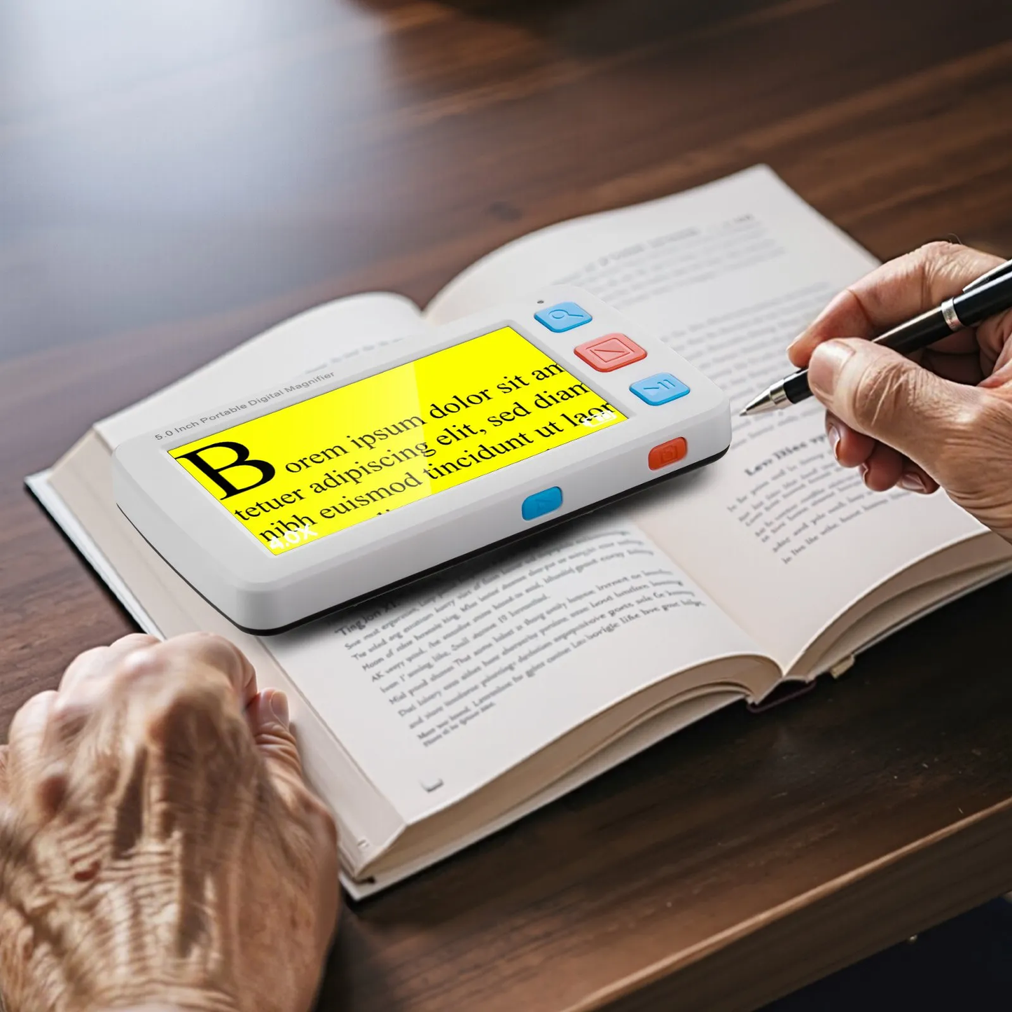 VEVOR Portable Digital Magnifier, 5-inch HD Electronic Video Magnifier for Low Version, 4X - 32X Zoom,-$110