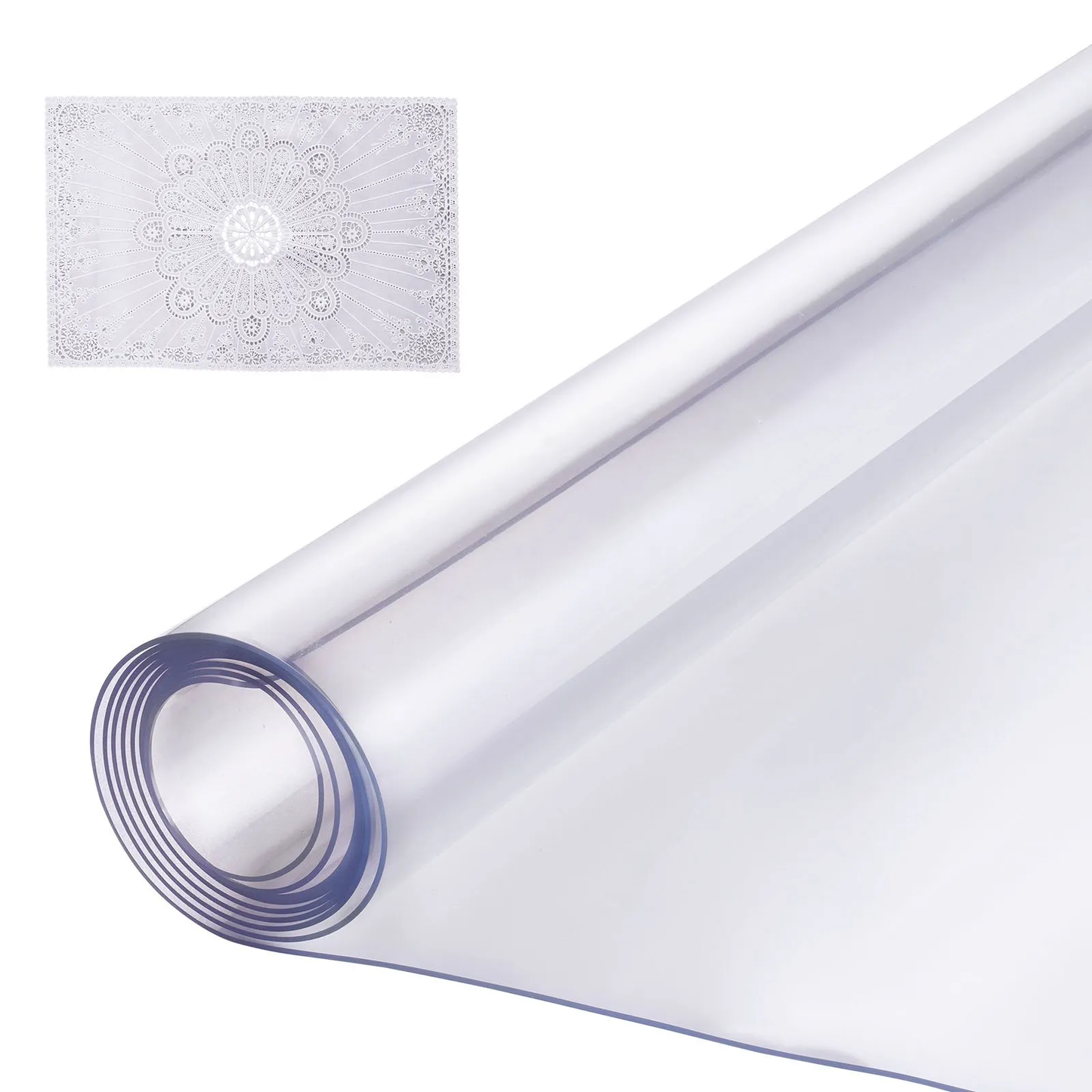 VEVOR Plastic Table Cover, 36 x 54 Inch 1.5 mm Thick Clear Table Protector, Rectangle PVC Desk Mat,-$18