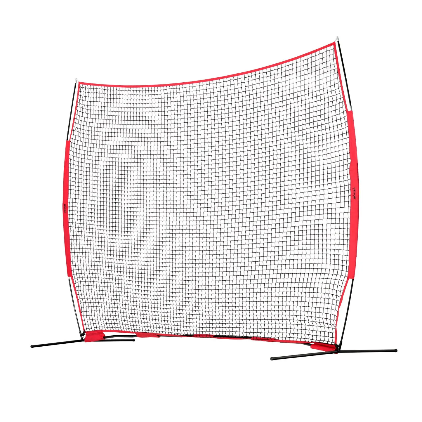 VEVOR Barricade Backstop Net, 12x9 ft Ball Sports Barrier Netting, Portable Practice,-$60