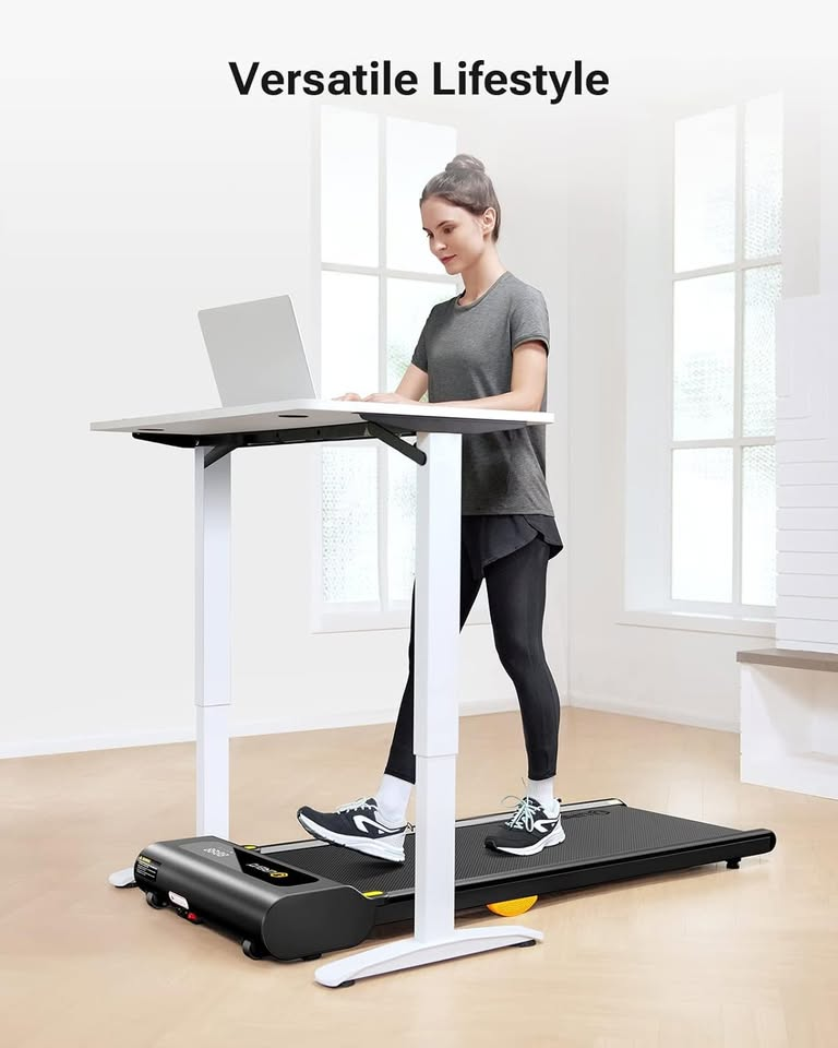 (Open Box) UREVO Double Shock Absorbent Walking pad, with Remote Control and LED Display,-$180