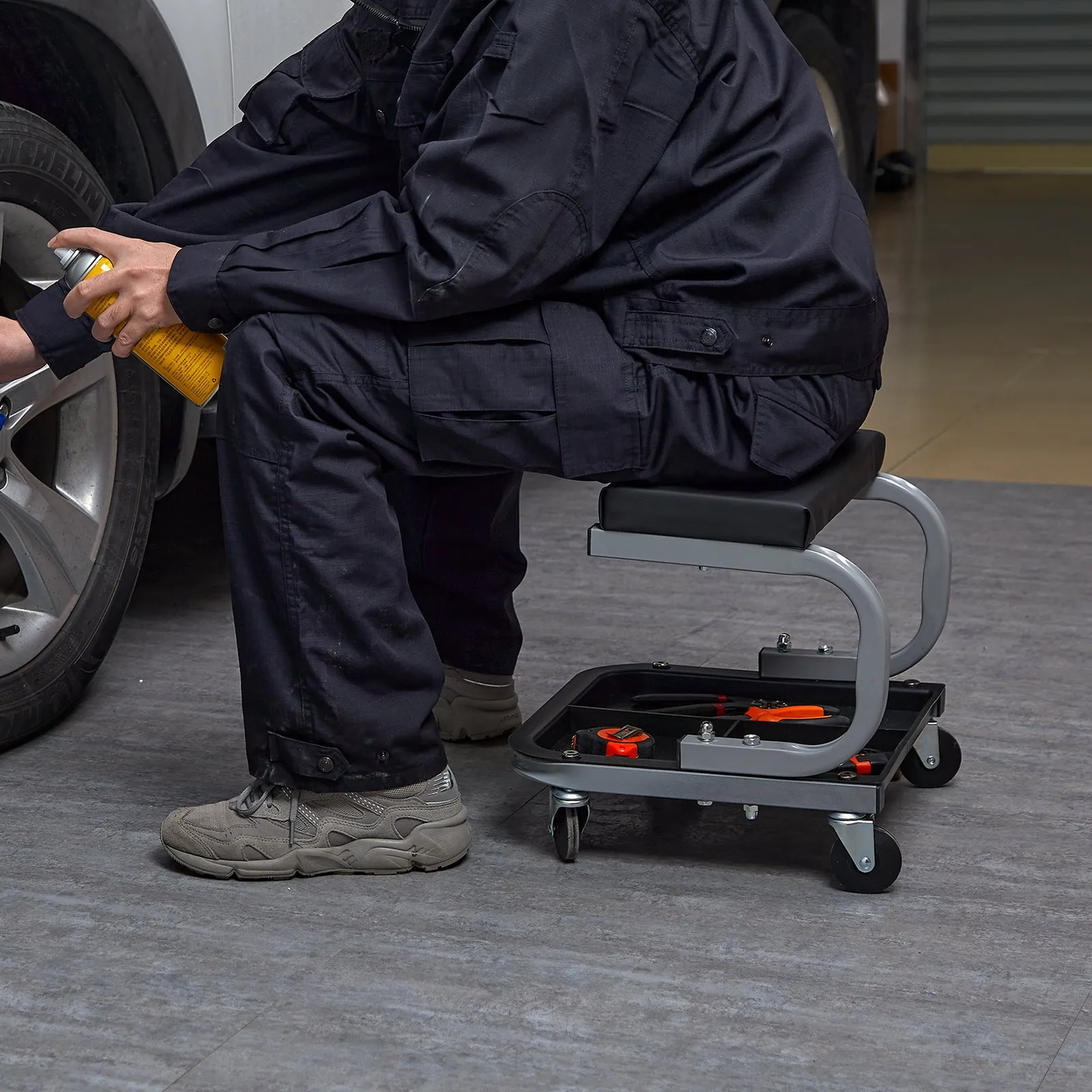 VEVOR Rolling Creeper Garage/Shop Seat, 250 LBS Capacity Padded Rolling Workshop Stool,-$25