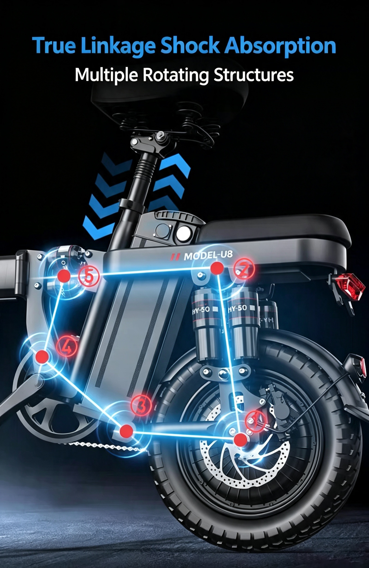 New Folding E-Bike, 48V 20Ah LG Battery, 80km Max Range, 400W Brushless Motor with USB Charging, $600