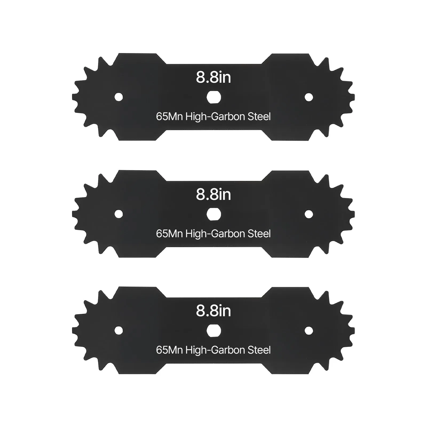 VEVOR Electric Edger Blades, 8.8-inch Length, 3-Pack Replacement Blades, 65Mn High,-$15